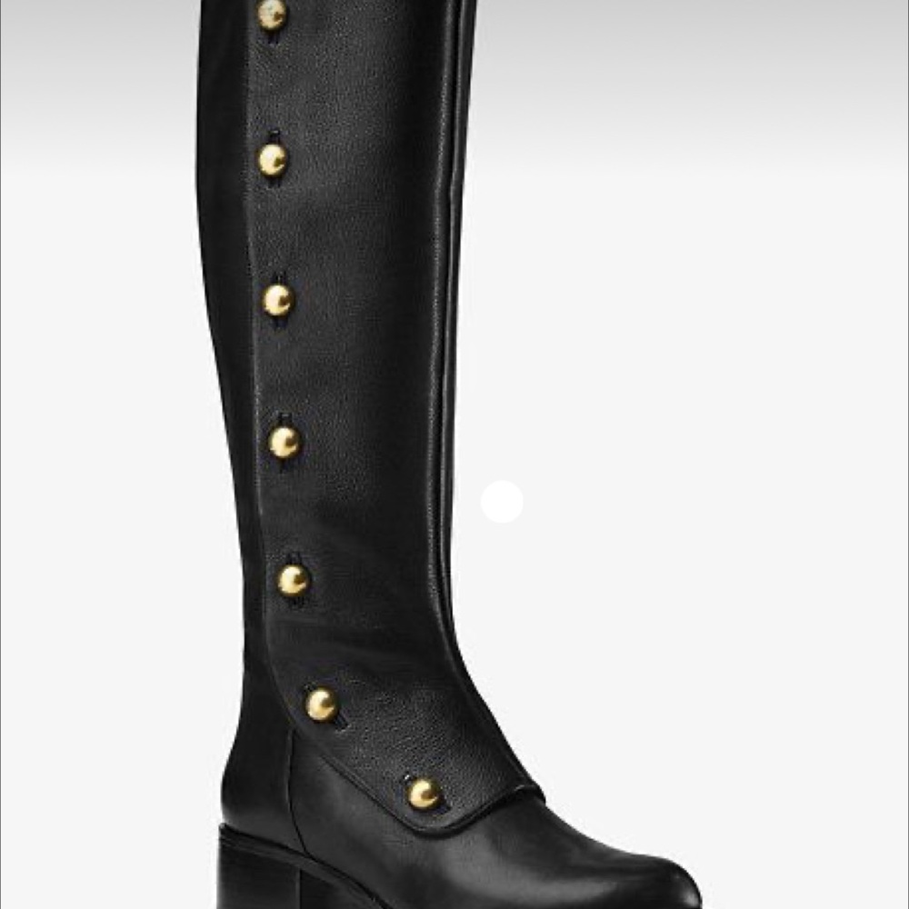 Michael Kors Knee High Riding Boots 8 1/2 Black Victorian Renaissance